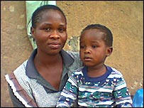 Photo: BBC  Phindile is not sure if her son is also infected.