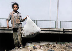 This girl supports herself and her family by rummaging through the rubbish on the outskirts of Cairo for scraps to sell. She is one of millions of children worldwide who have limited or no access to education. Photo: Victoria Hazou/IRIN