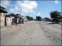 Mogadishu is empty after 60% of its residents fled. Photo: BBC