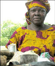 Mary Uduru works from dawn to dusk cooking and selling food on the roadside in the small central Nigerian  town of Makurdi. Her husband died when she was 26, leaving her to bring up her four children alone. She now cares for three of her grandchildren. Photo: �BBC