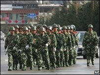 Chinese troops have been sent to areas with high concentrations of Tibetans. Photo: AP