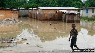 Health officials and aid organizations fear that the flooding will l lead to a  very large rise in cholera infections. Photo: Christian Aid/BBC News
