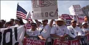 Tens of thousands of immigrants and advocates marched on the National Mall to urge Congress and President Obama to reform immigration policy. Protestors would like the United States to offer its 10.8 million illegal immigrants a path to citizenship. Photo: Washington Post