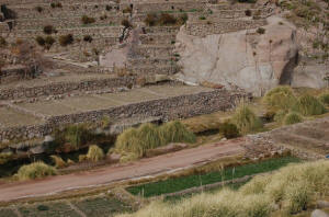 Terraces built by Atacame�o Indians in the village of Caspana in Alto Loa, in the northern Chilean region of Antofagasta.  Photo: Marianela Jarroud/IPS