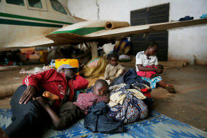 Christians in a camp for internally displaced people on Friday in the airport in Bangui, capital of the Central African Republic. Jerome Delay/Associated Press