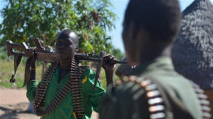 Two young members of a South Sudan militia. Photo: Jason Patinkin/IRIN
